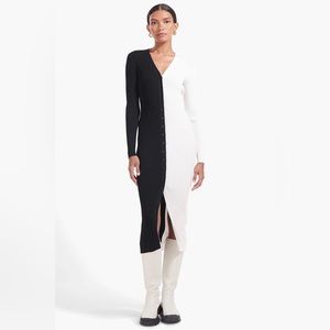 STAUD new Shoko Dress, size XS black/white